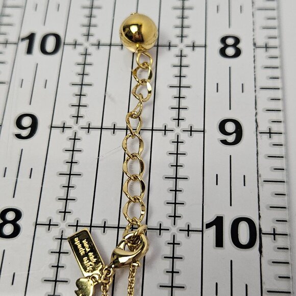 Kate Spade Cut Out Spade Signature Logo Gold Plated Necklace 16" with Extender - Picture 9 of 9